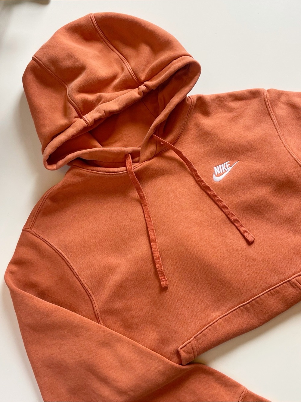 Nike Burnt Orange Sweatshirt Hoodie | XS